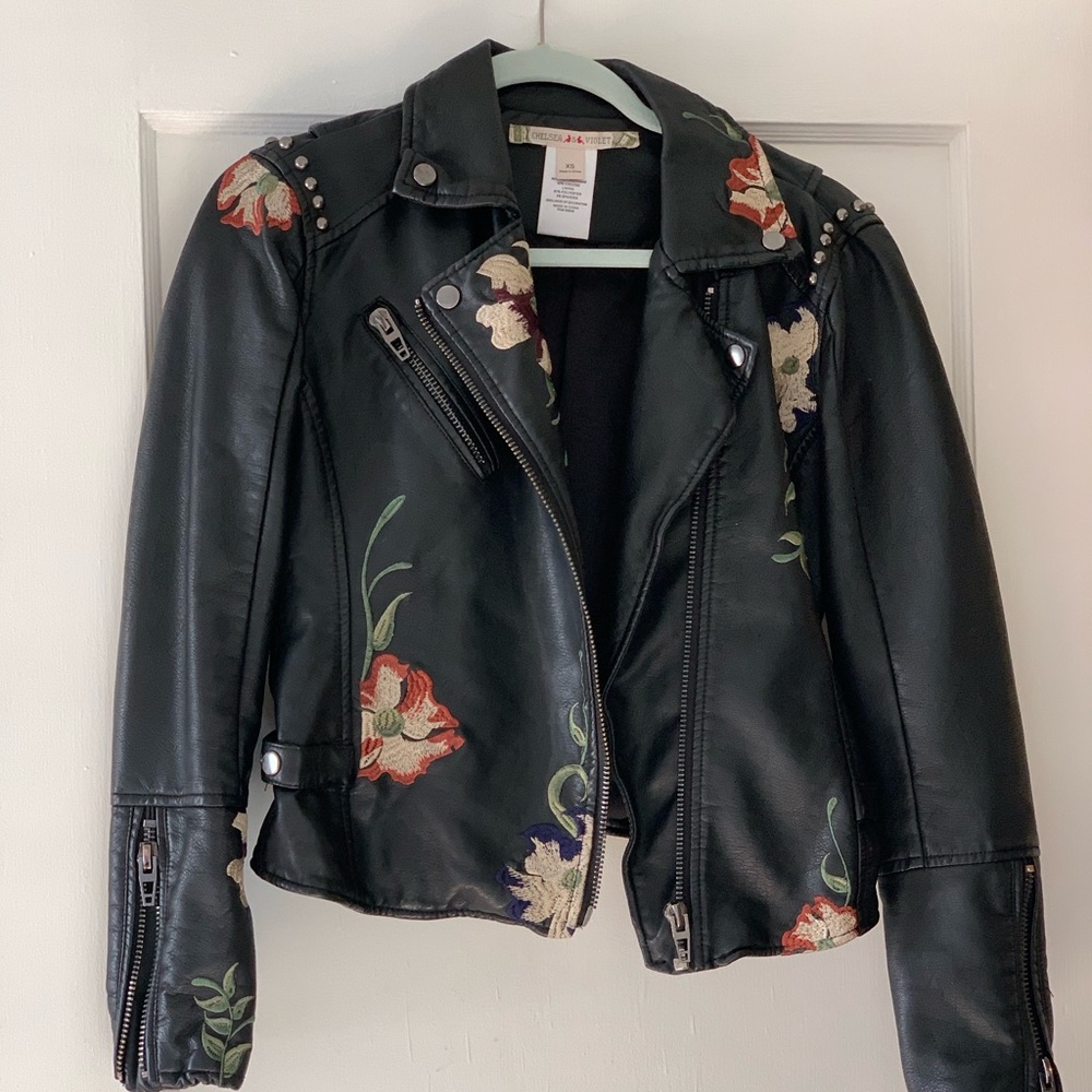 Chelsea and violet moto jacket